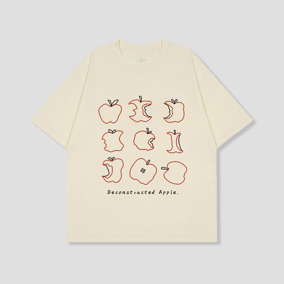 デコンストラクトアップル グラフィックTシャツ