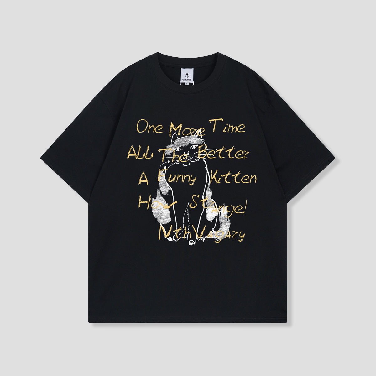 ラフスケッチキャット グラフィックTシャツ