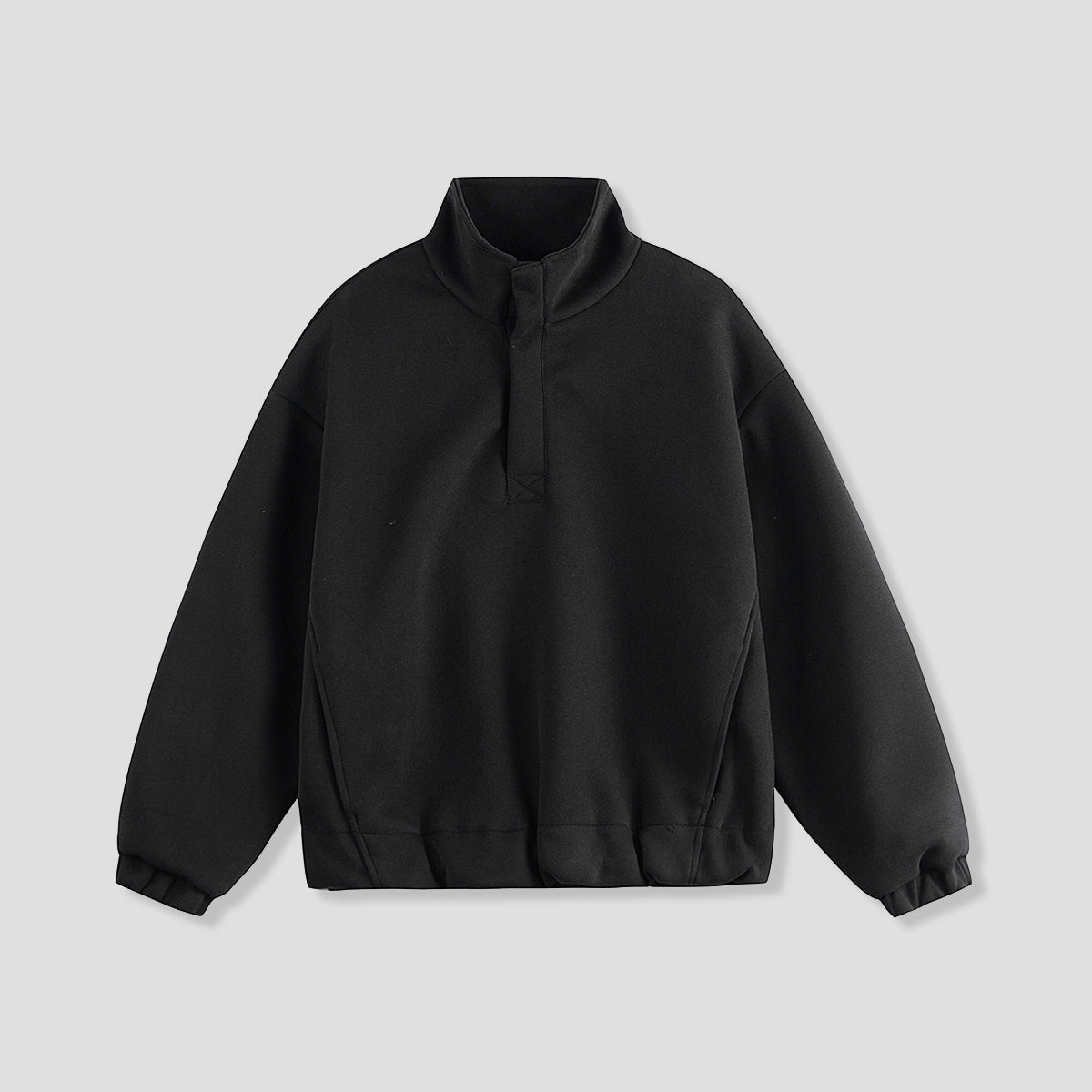 スタンドカラー プルオーバー スウェット