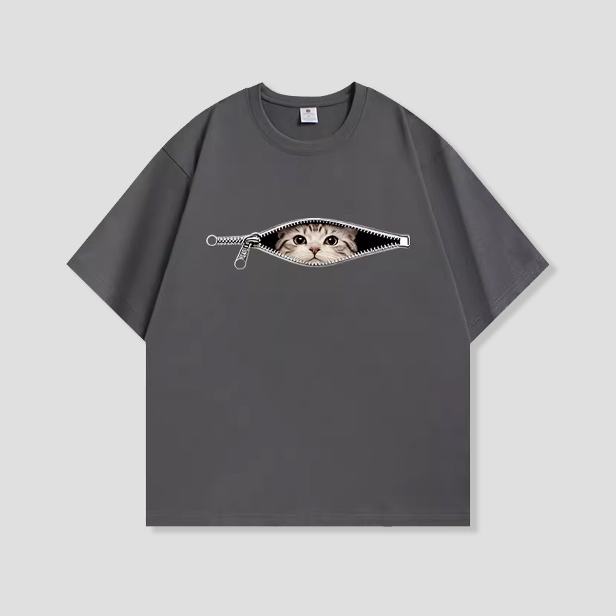 ジップキャット グラフィックTシャツ