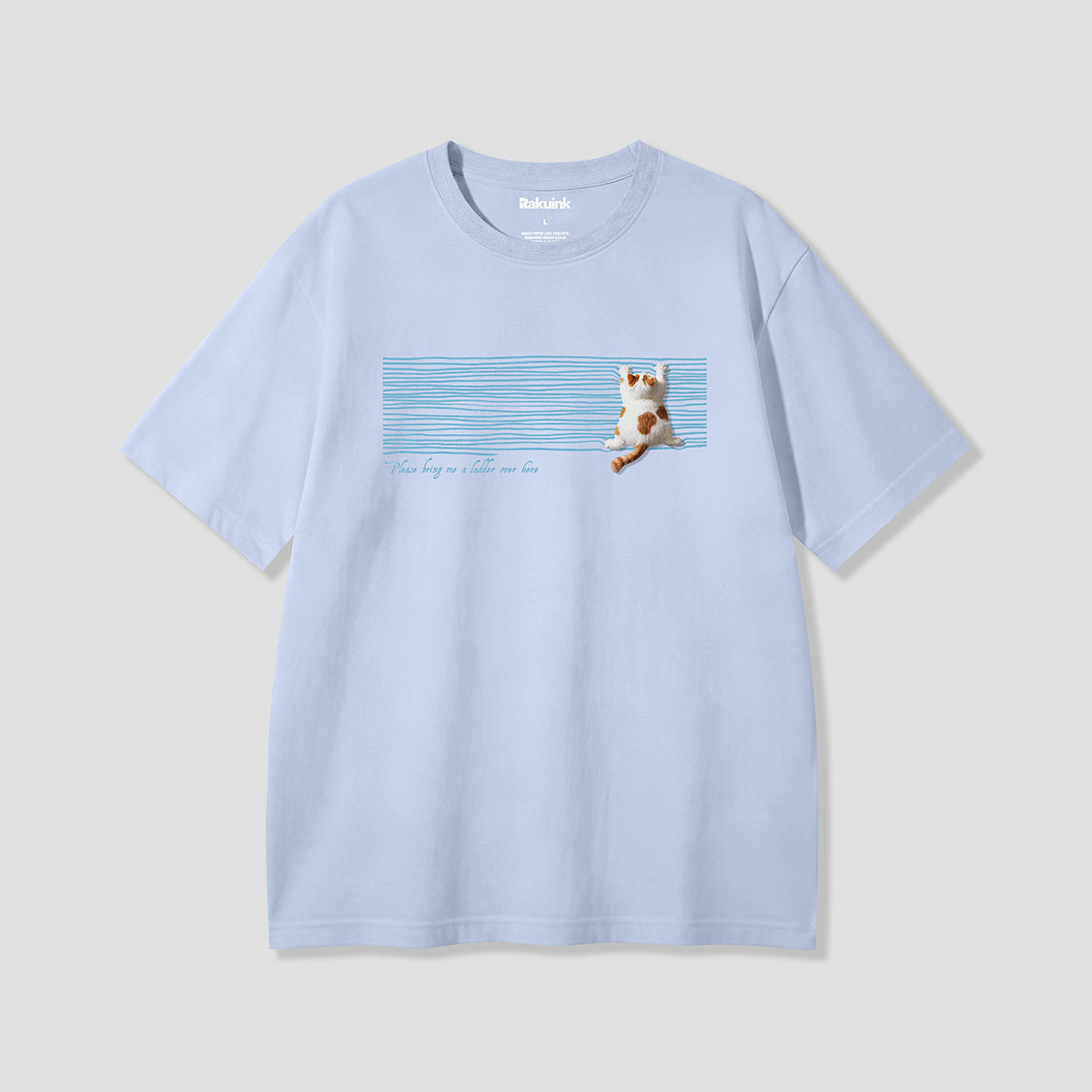 【予約】のぼれないキャット グラフィックTシャツ