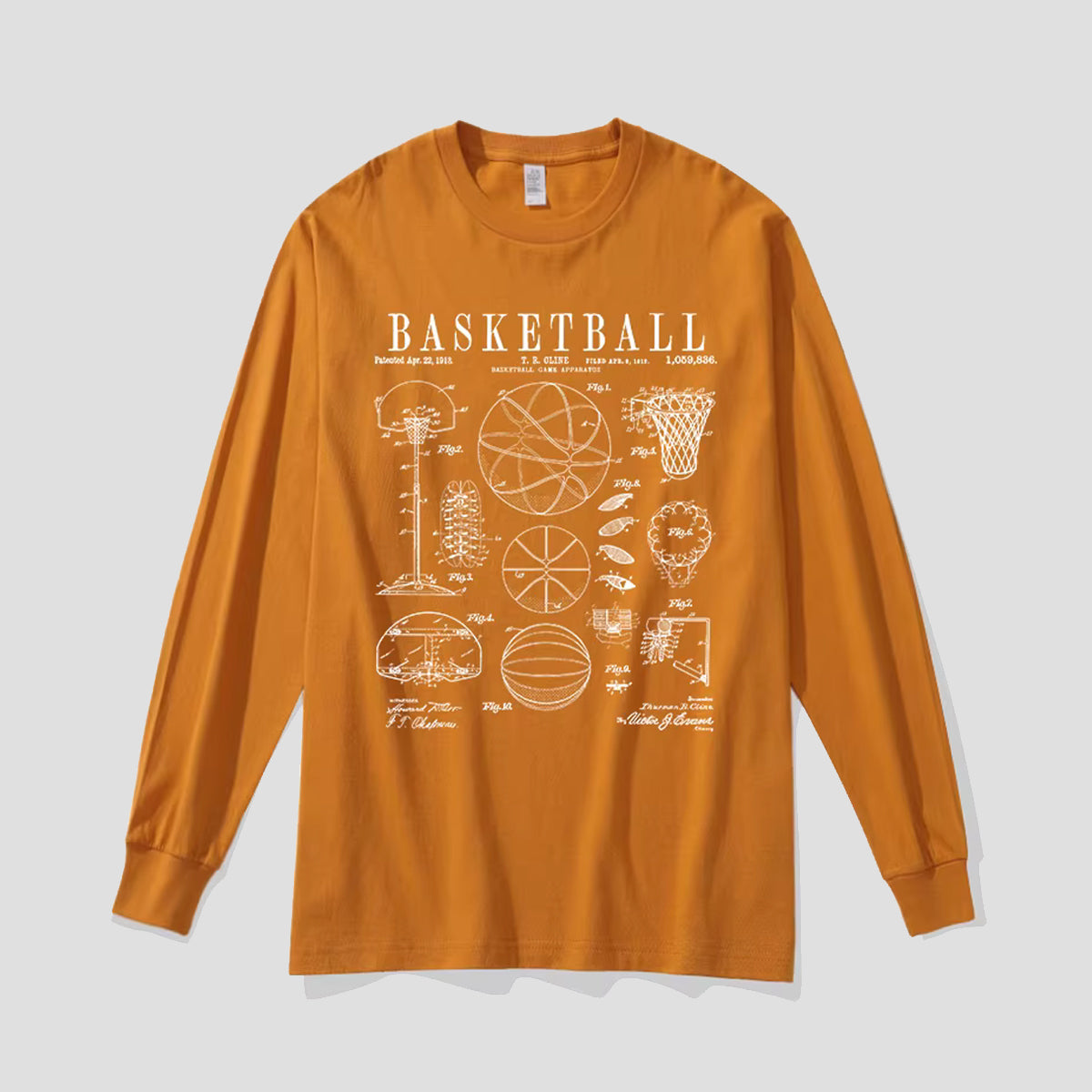 バスケットボール アート ロングスリーブTシャツ