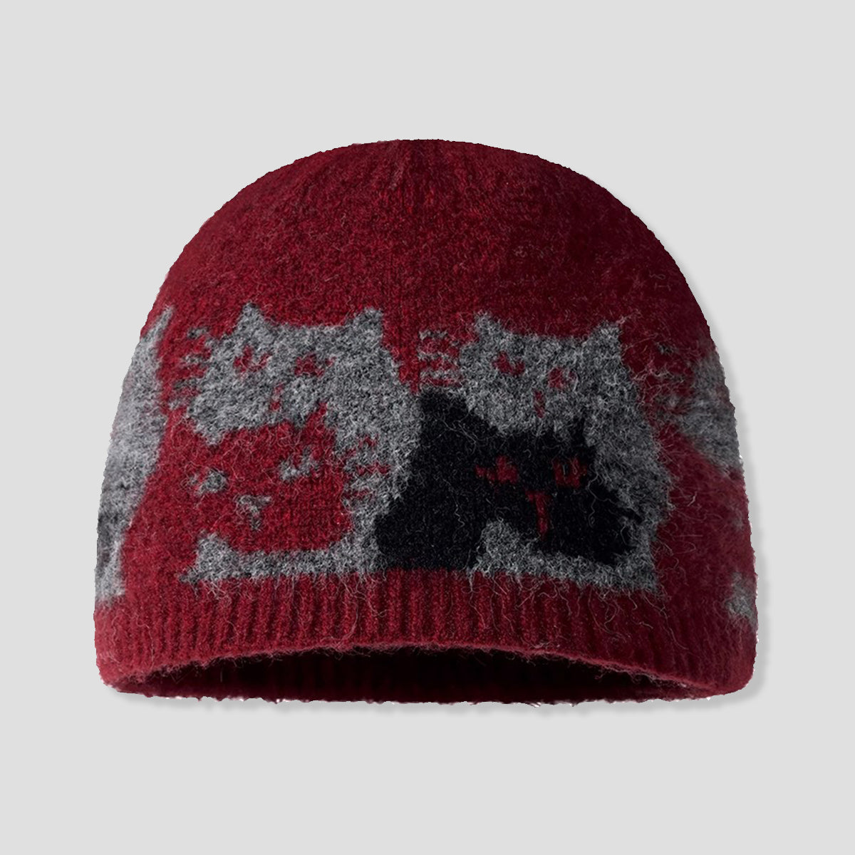 キャットジャカード ニットキャップ
