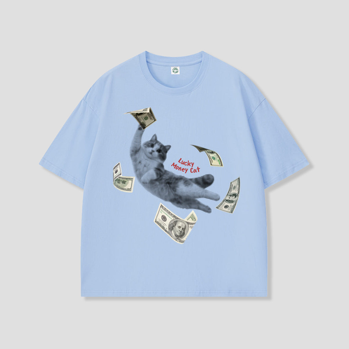 ラッキーマネーキャット グラフィックTシャツ