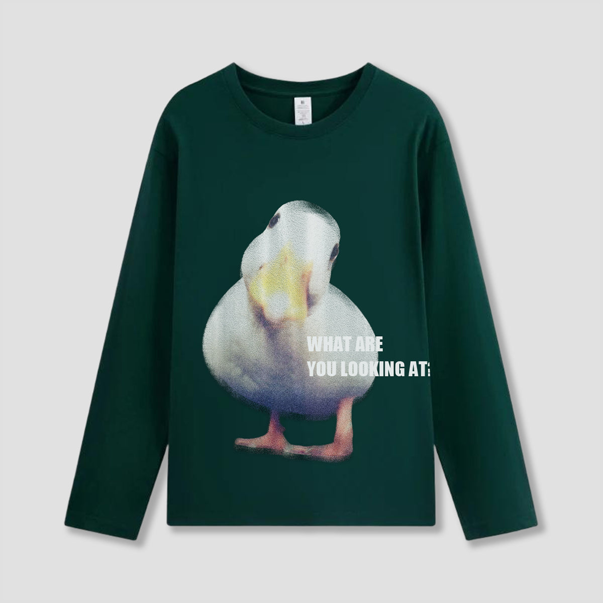 【予約】「なに見てんの?」ダックフォト ロングスリーブ