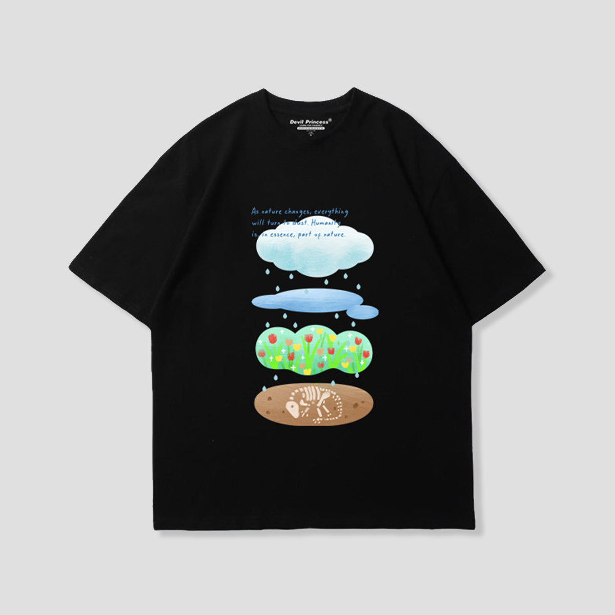 レイヤードワールド グラフィックTシャツ
