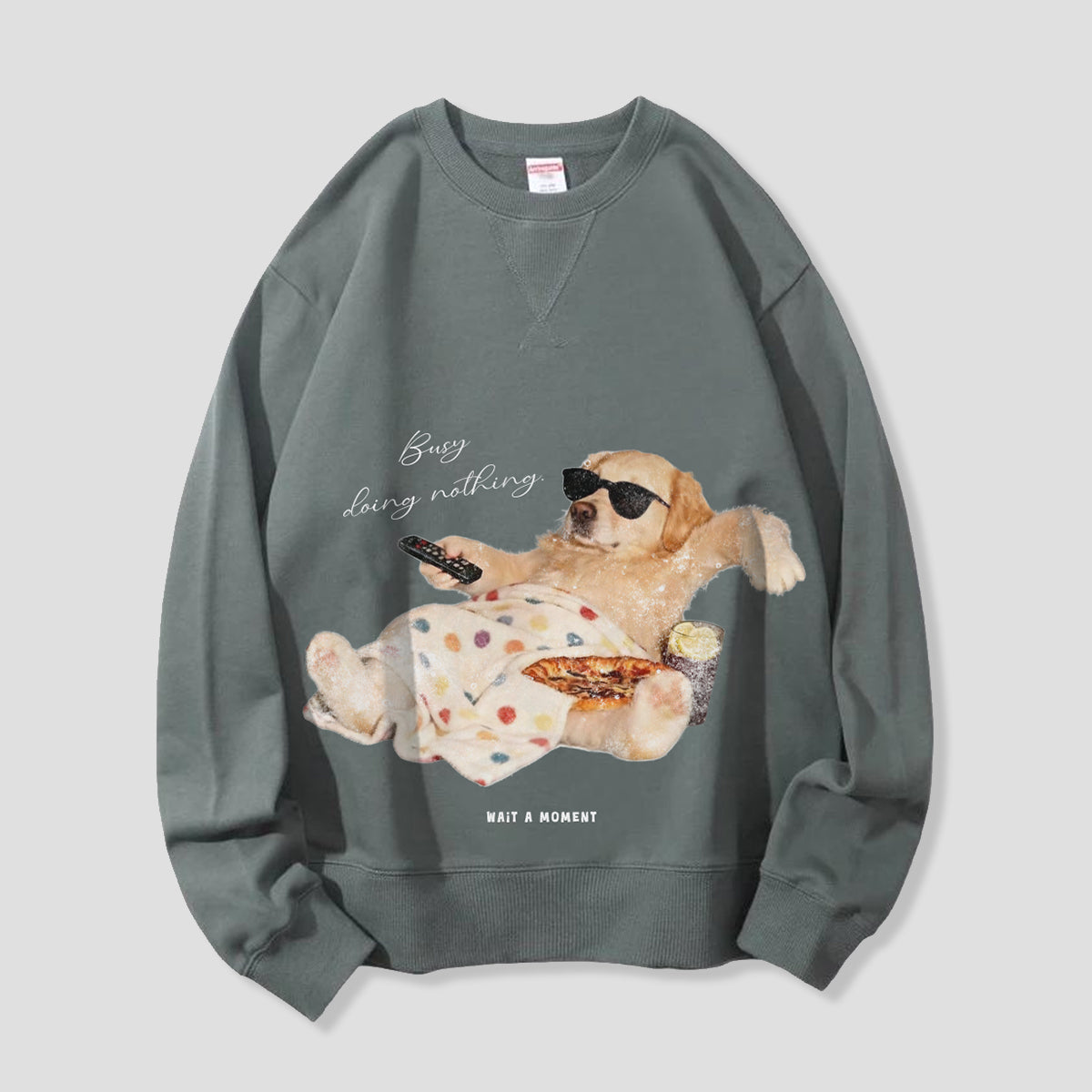 【予約】Busy Doing Nothing ドッグ グラフィックスウェット