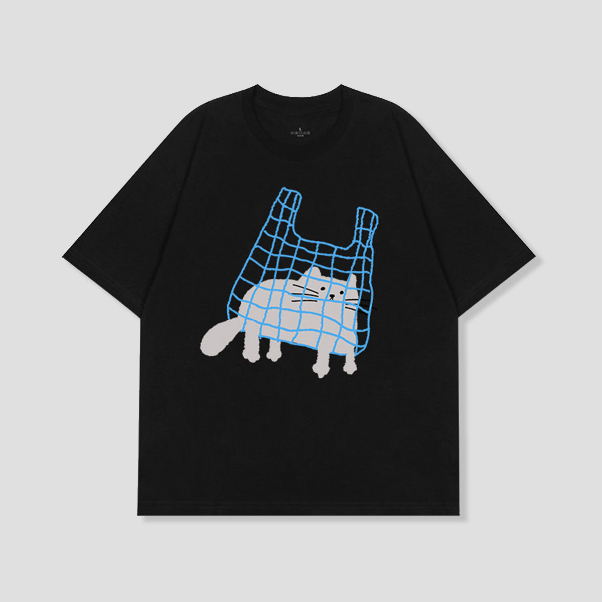 ネットバッグキャット グラフィックTシャツ