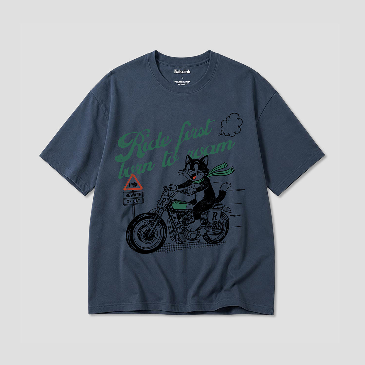 【予約】Ride First キャット グラフィックTシャツ