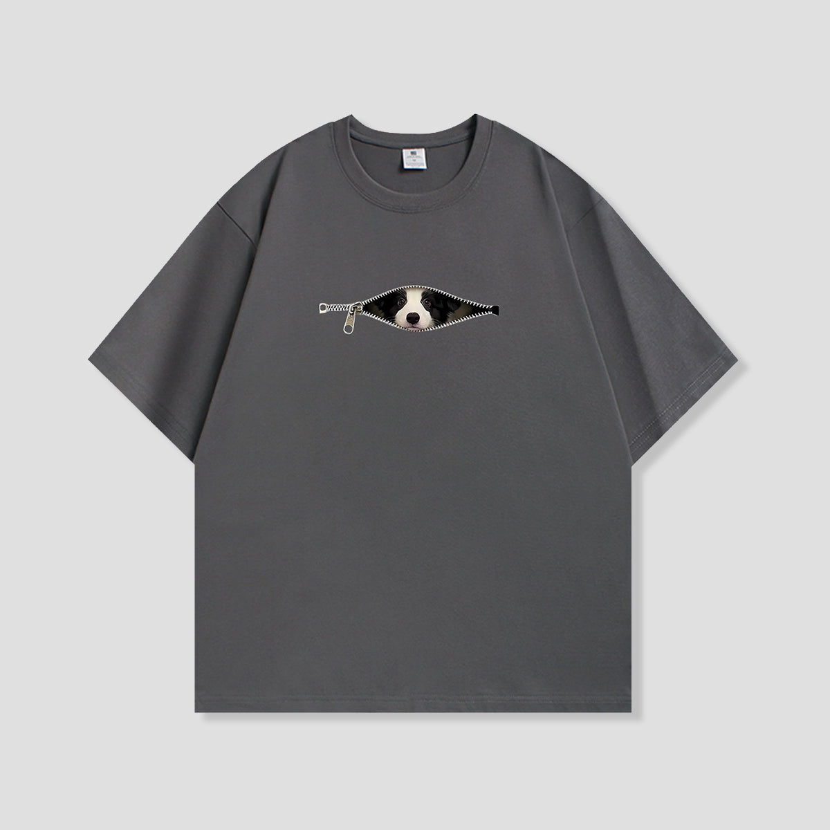 ジップボーダーコリー グラフィックTシャツ