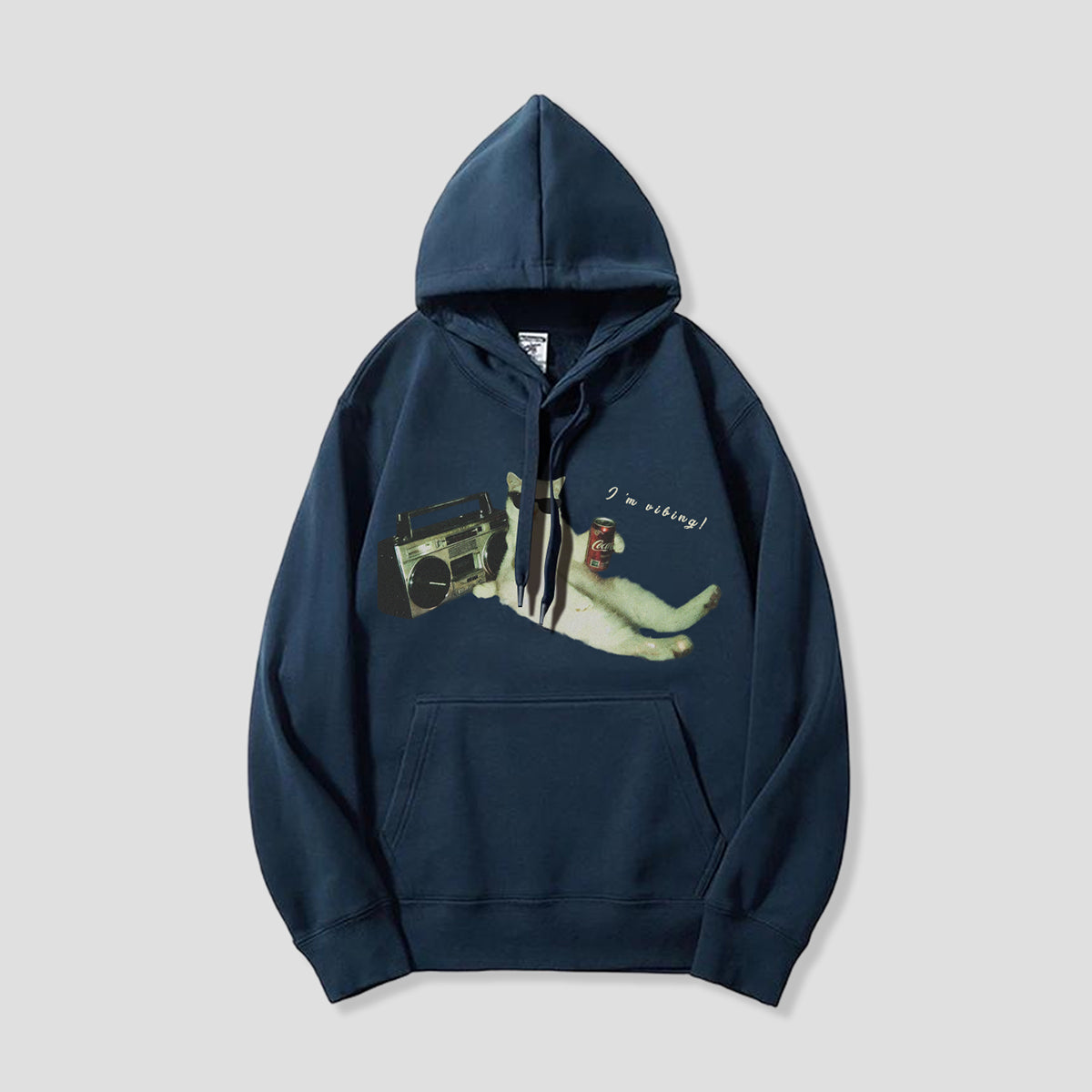 【予約】I’m Vibing キャット グラフィックパーカー