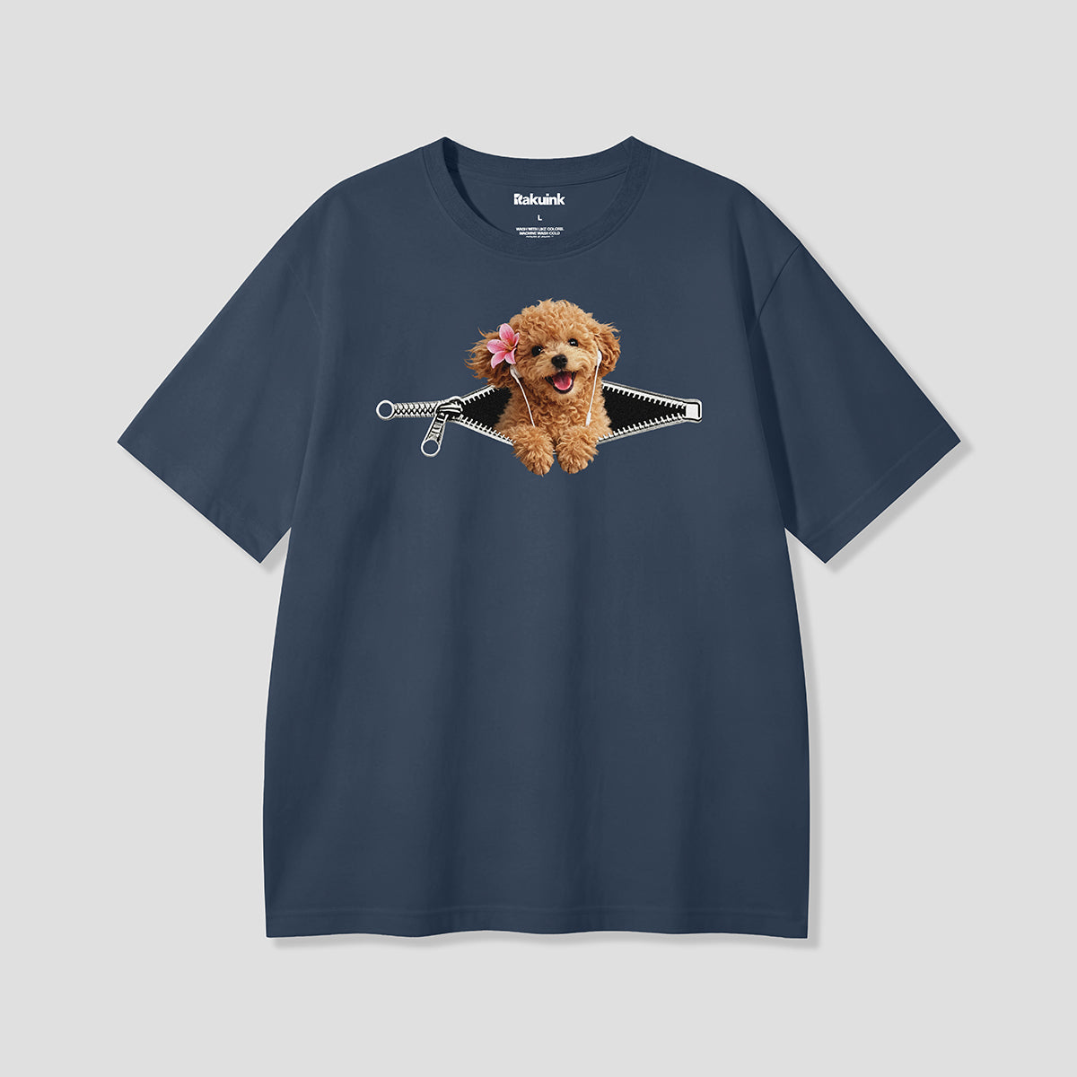 【予約】ジップフラワードッグ グラフィックTシャツ