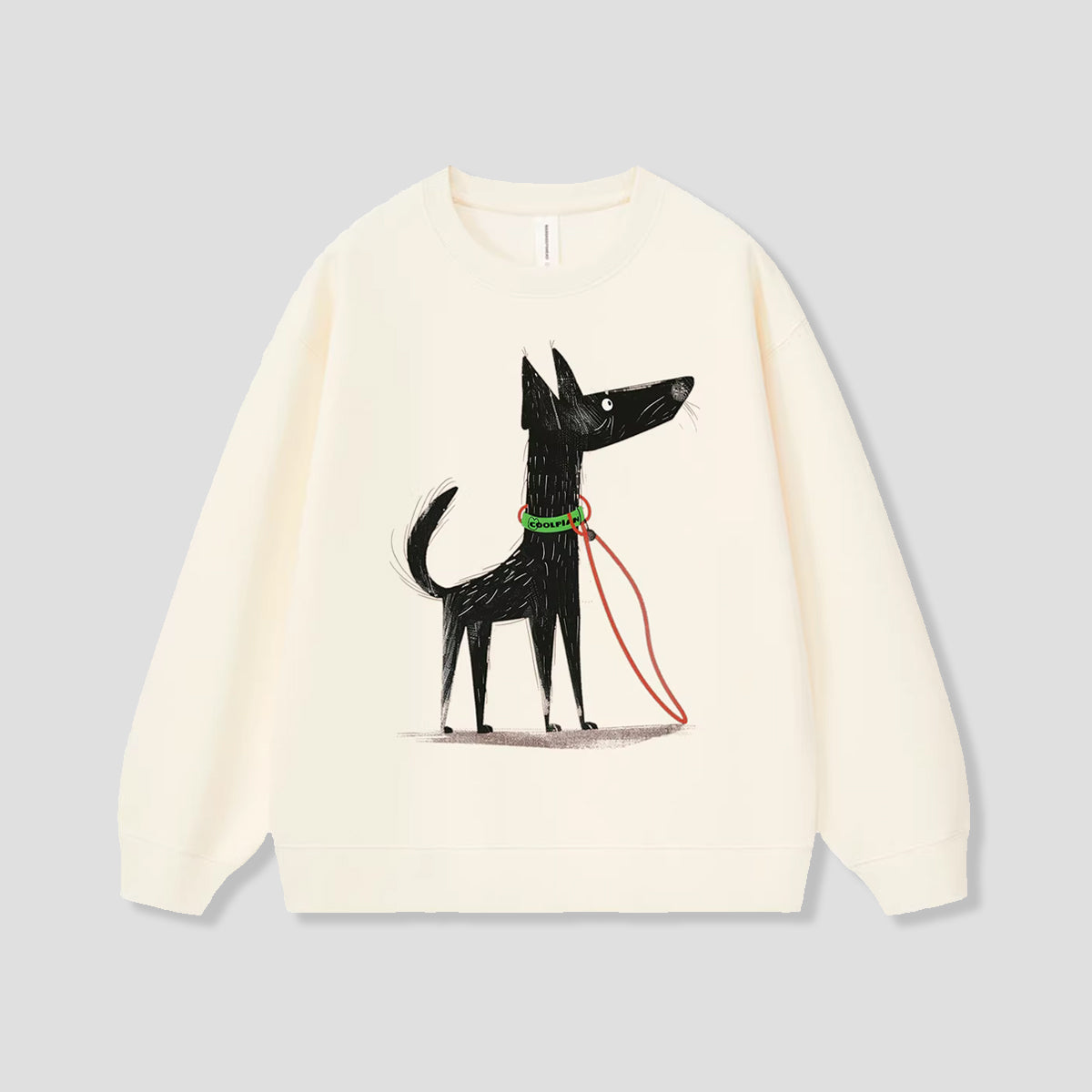 棒立ちロングドッグ グラフィック スウェット