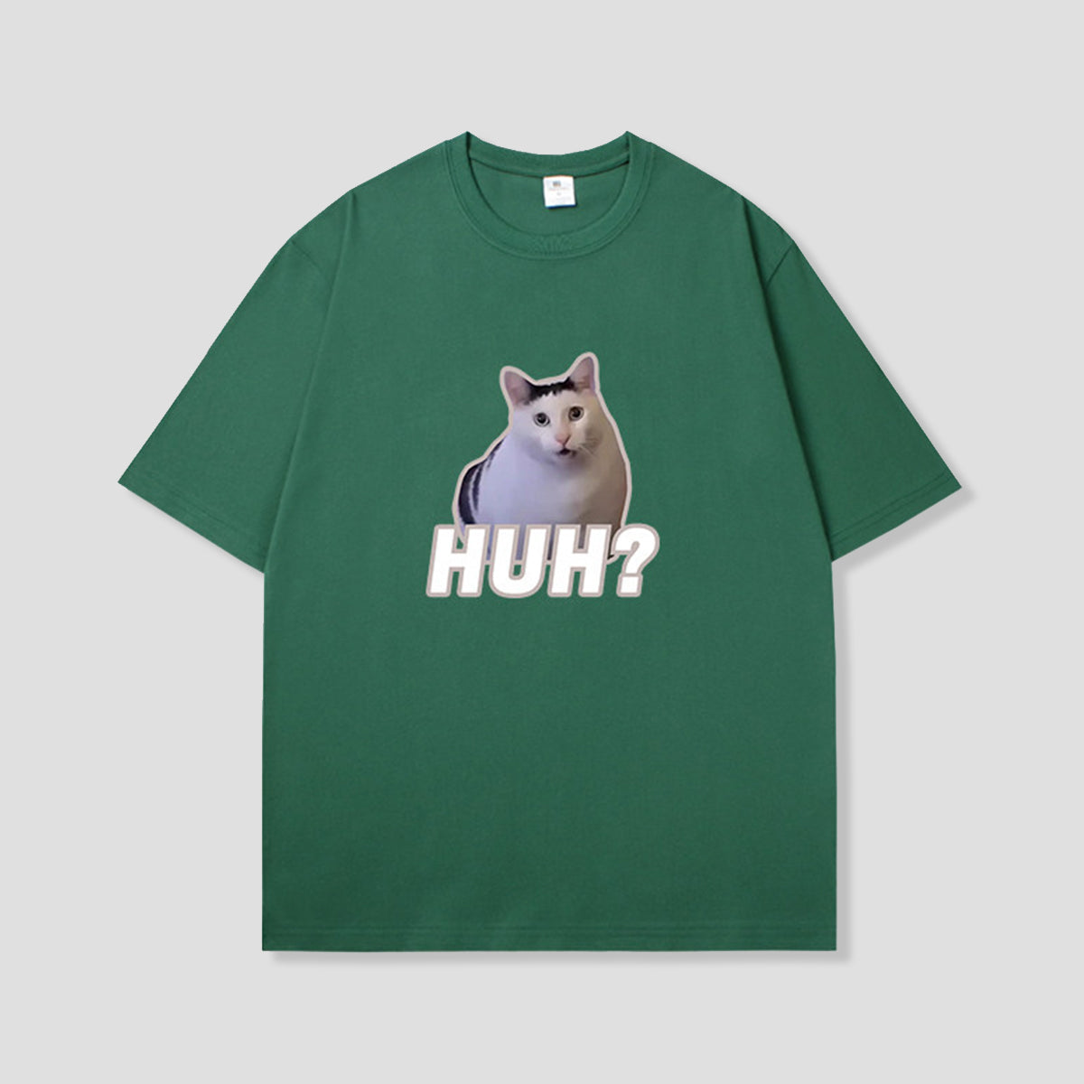 HUH? キャット グラフィックTシャツ