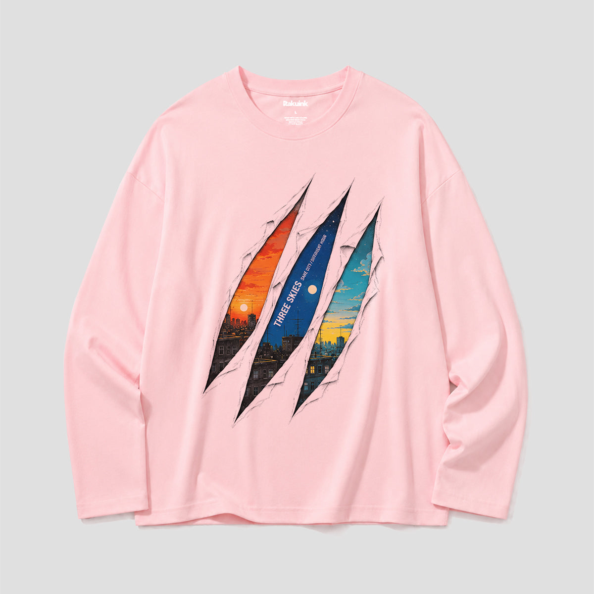 スリースカイズ・ティア グラフィック ロングスリーブTシャツ