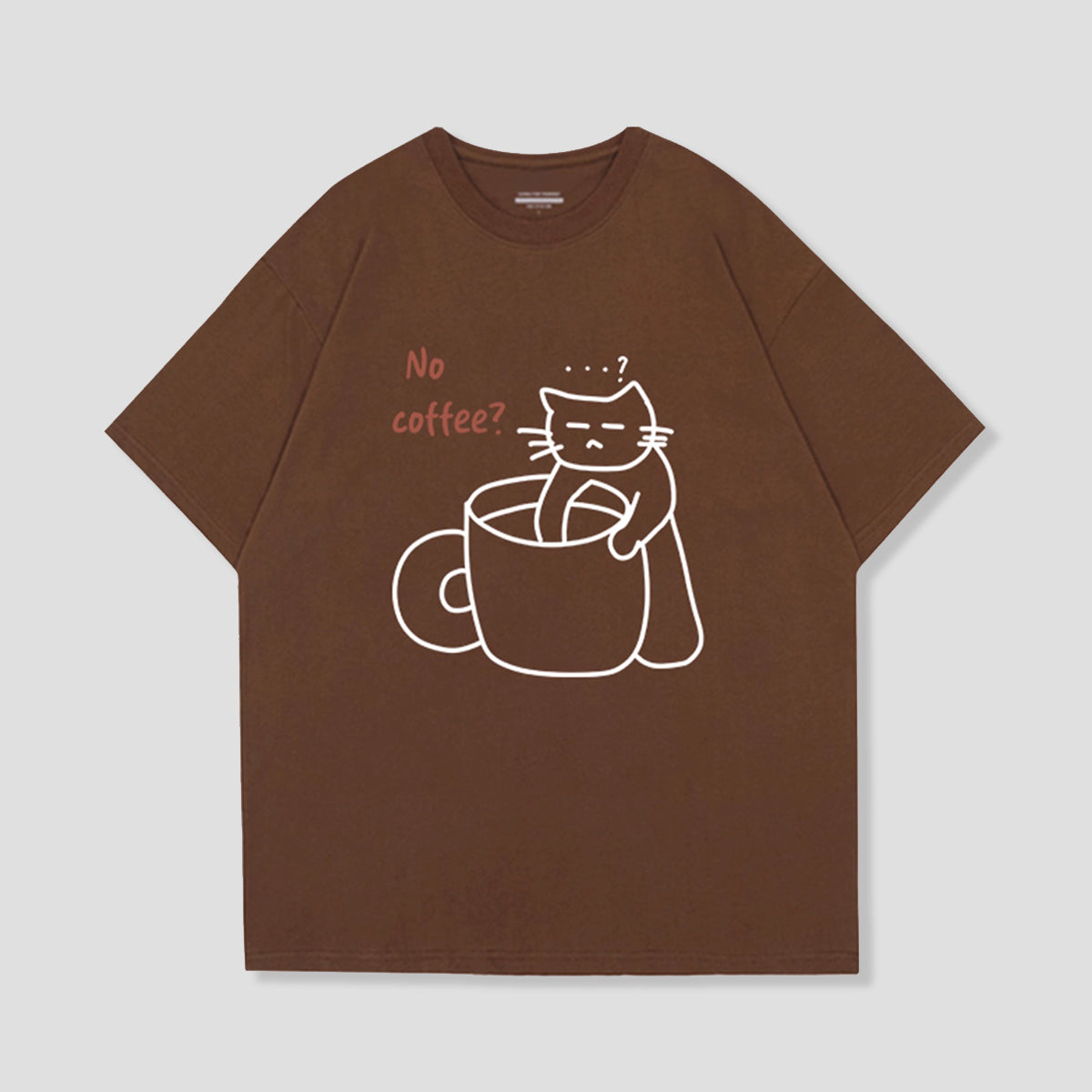 No Coffee? キャットTシャツ