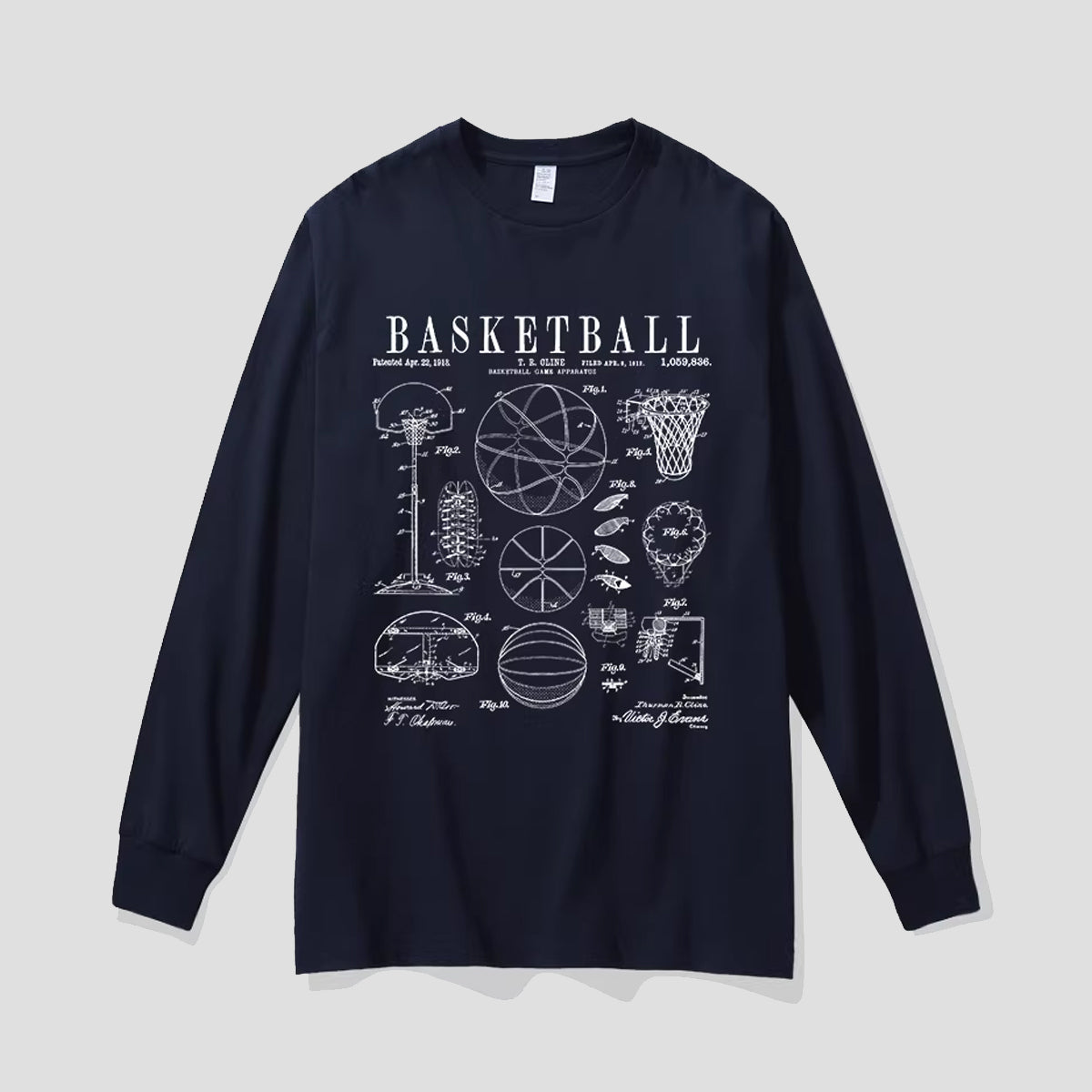 バスケットボール アート ロングスリーブTシャツ