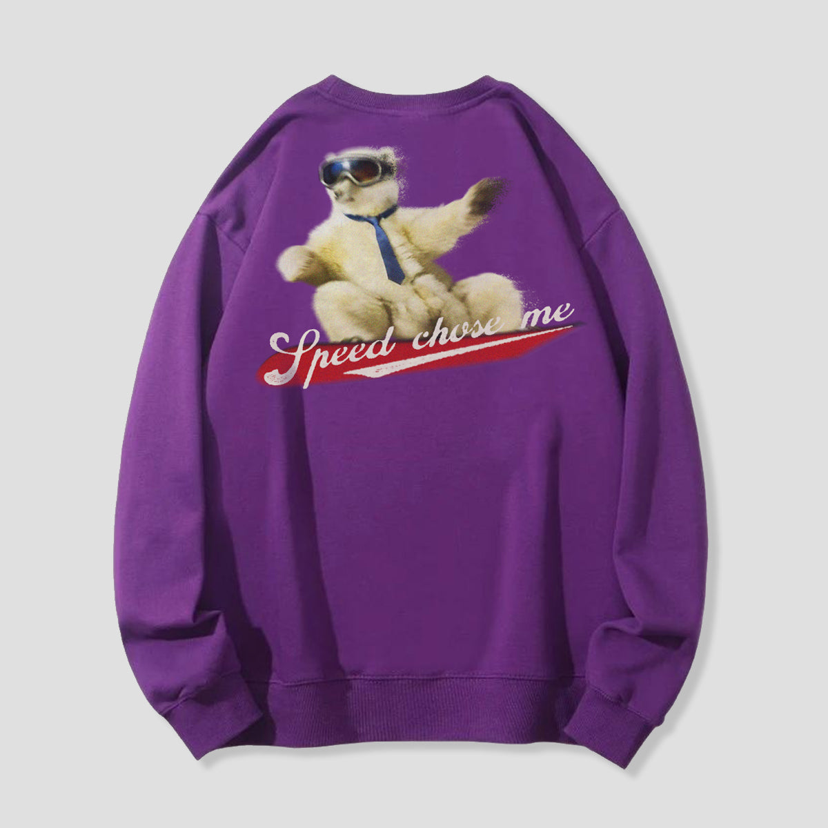 【予約】本気で滑るシロクマ バックプリントスウェット