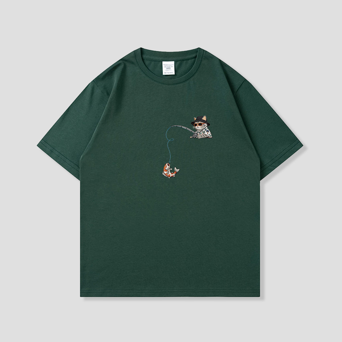 フィッシングキャット グラフィックTシャツ