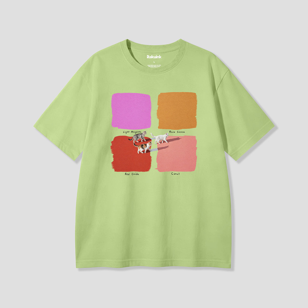 【予約】カラースウォッチキャット グラフィックTシャツ