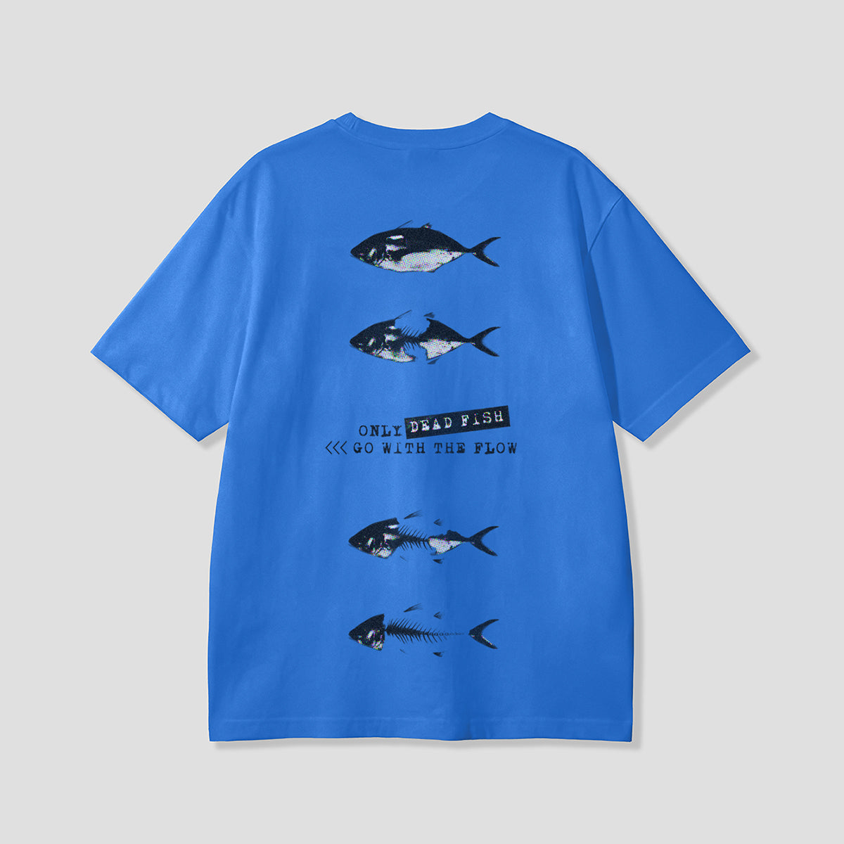 ライフサイクル フィッシュ バックプリントTシャツ