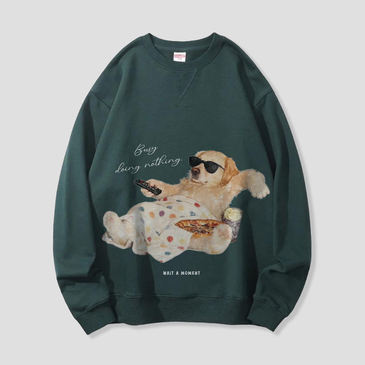 【予約】Busy Doing Nothing ドッグ グラフィックスウェット