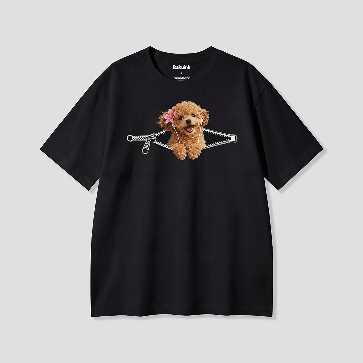 【予約】ジップフラワードッグ グラフィックTシャツ