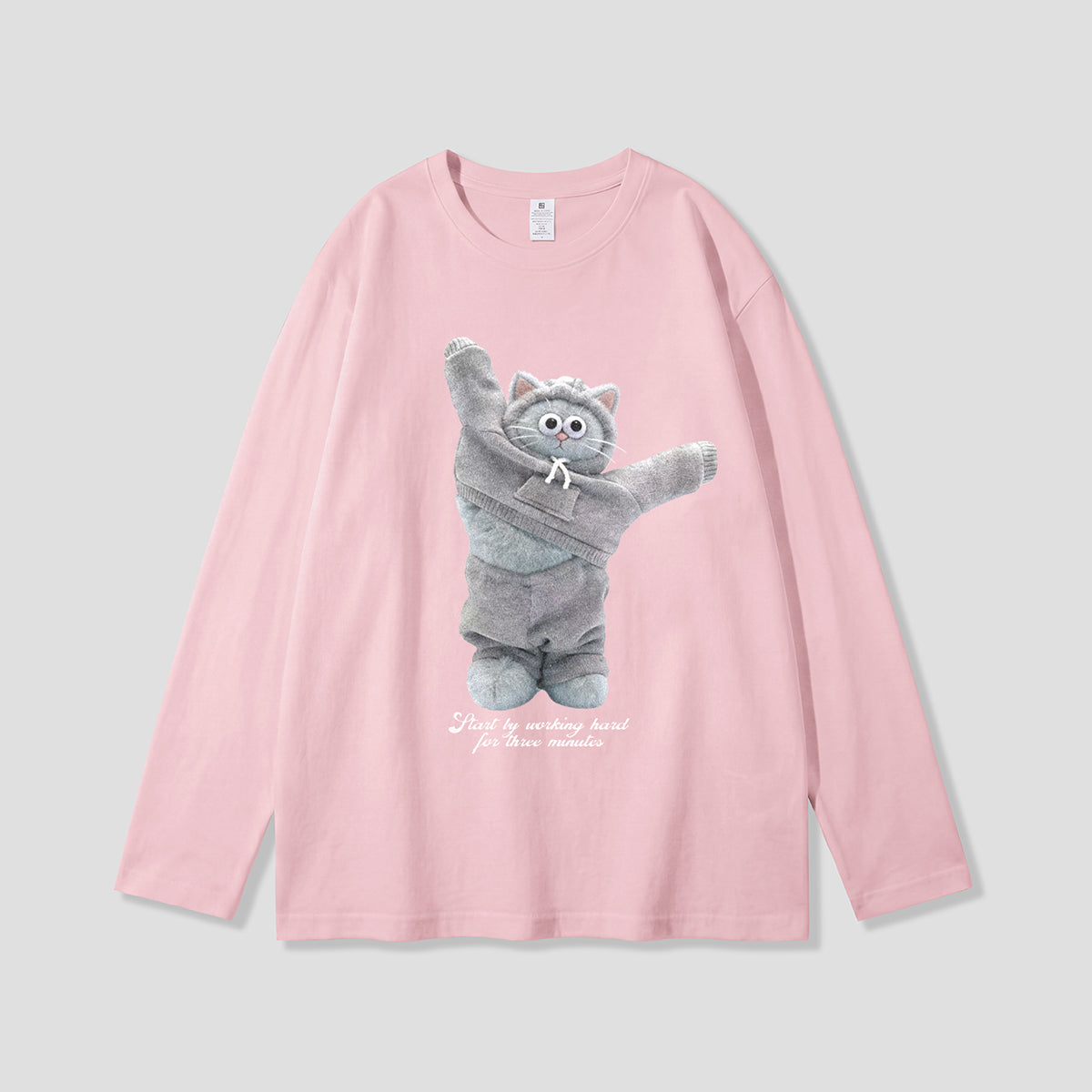 【予約】のびポーズ着替えねこ ロングスリーブ