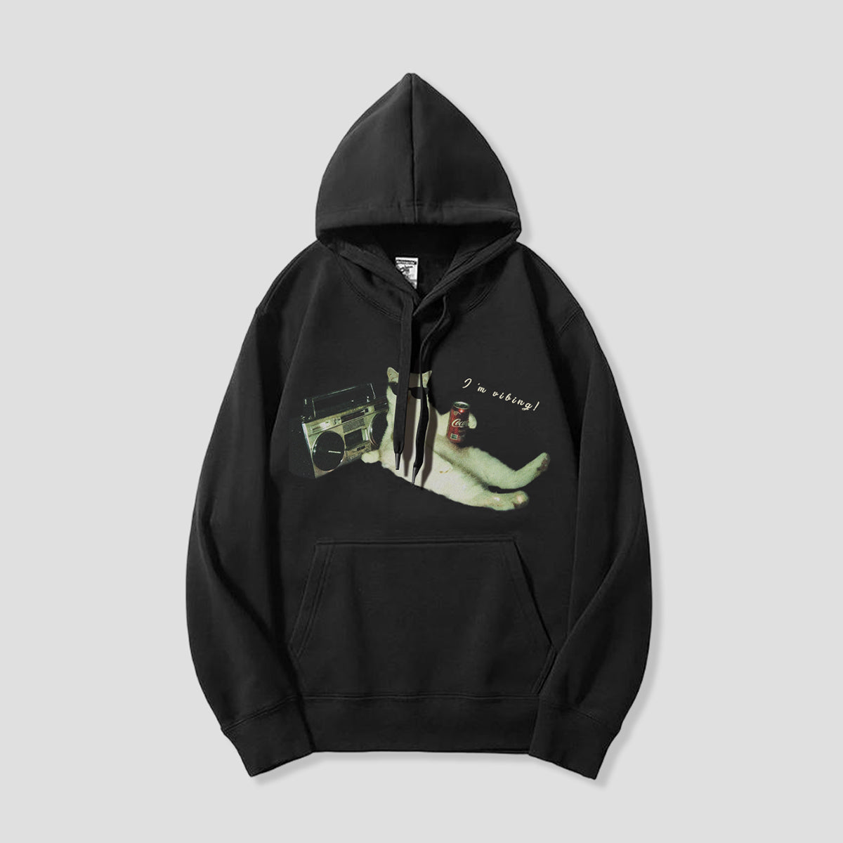 【予約】I’m Vibing キャット グラフィックパーカー