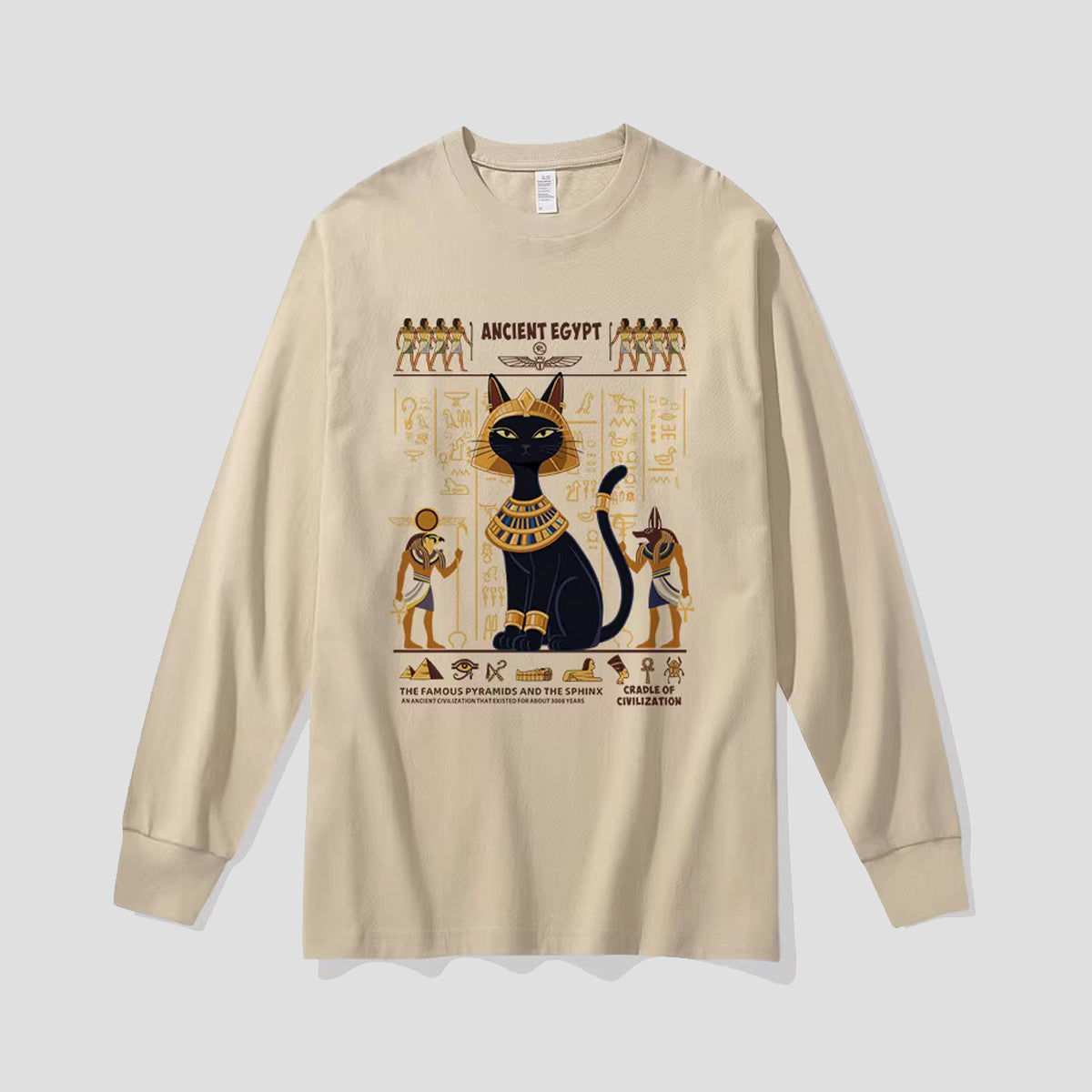 エジプトキャット ロングスリーブTシャツ