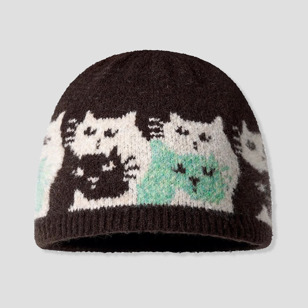 キャットジャカード ニットキャップ