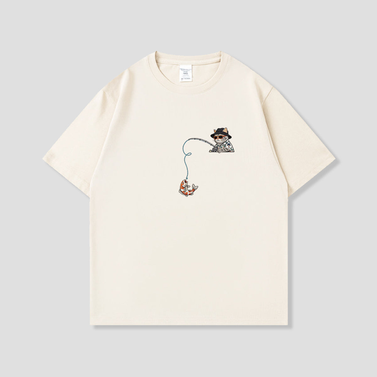 フィッシングキャット グラフィックTシャツ