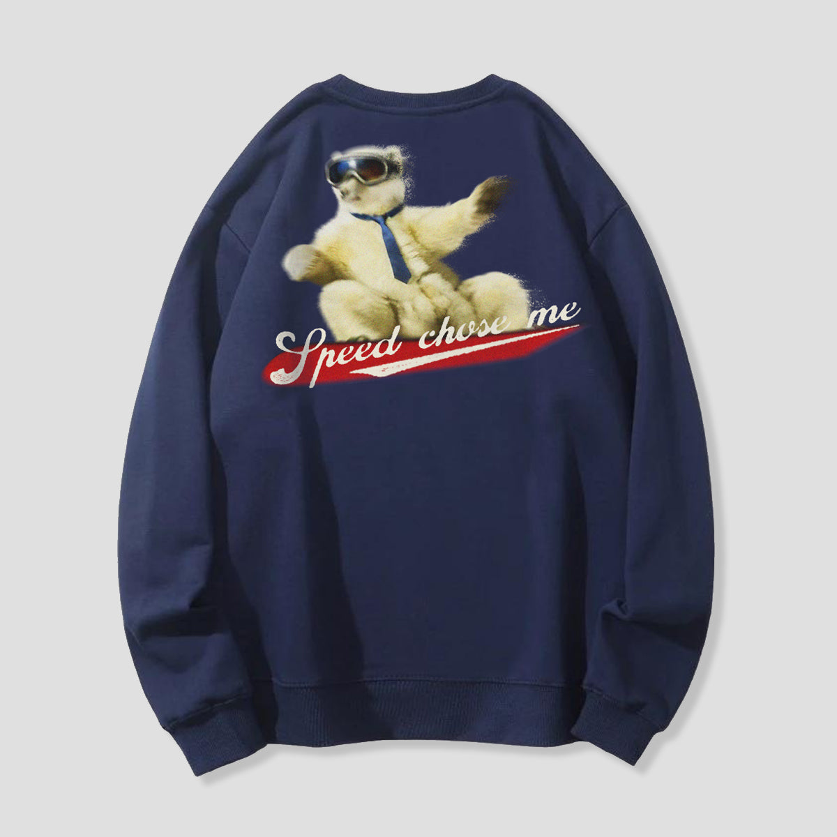 【予約】本気で滑るシロクマ バックプリントスウェット