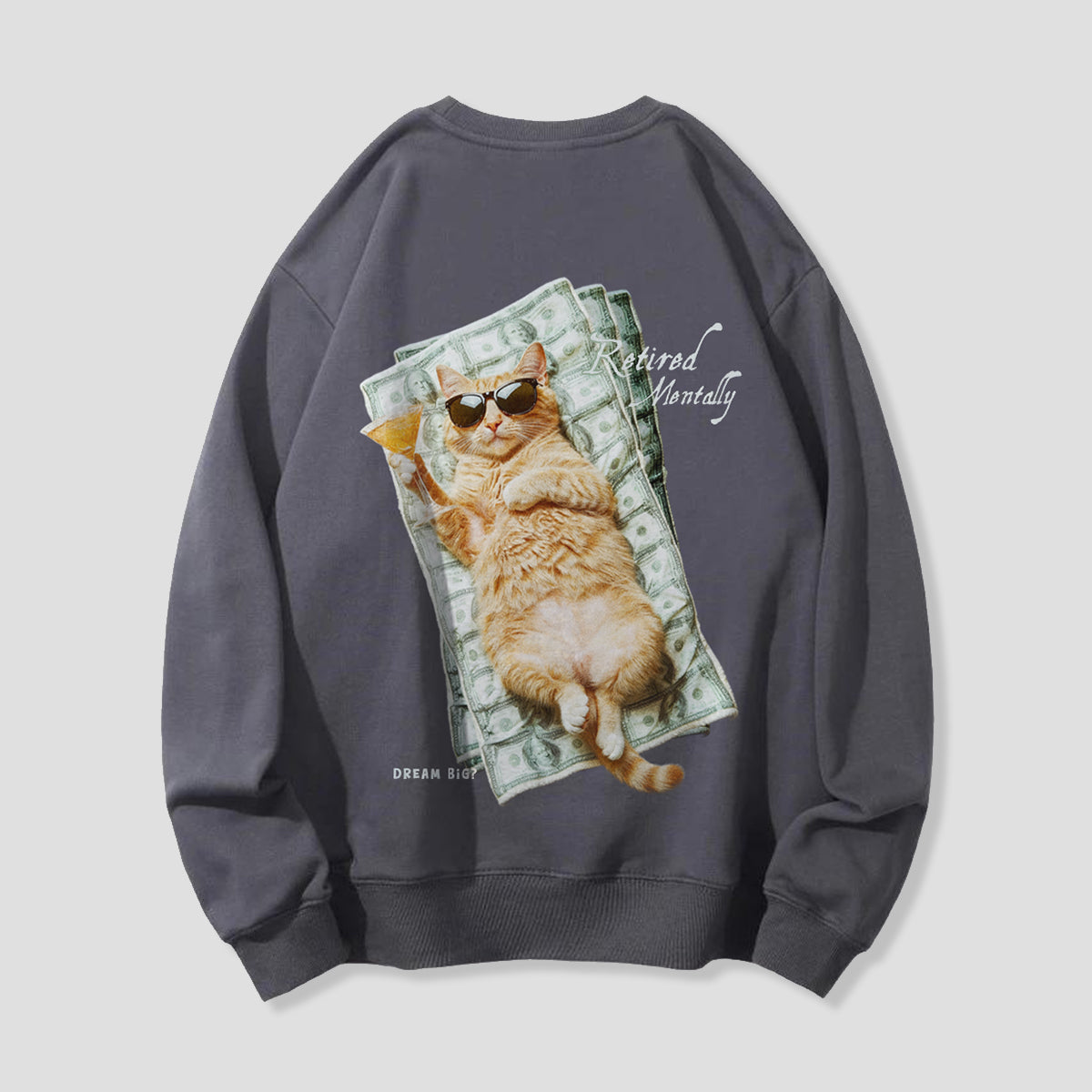 【予約】Retired Mentally キャット バックプリントスウェット