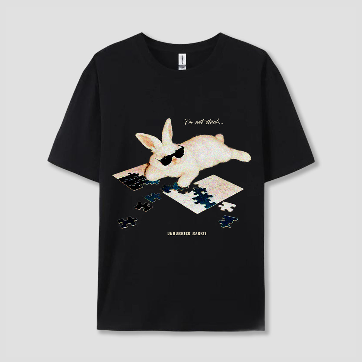 【予約】UNHURRIED RABBIT パズルグラフィック Tシャツ