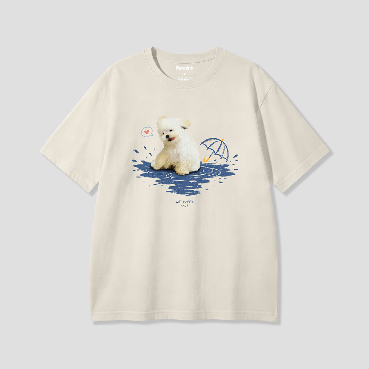 【予約】WET HAPPY ワンコ グラフィックTシャツ