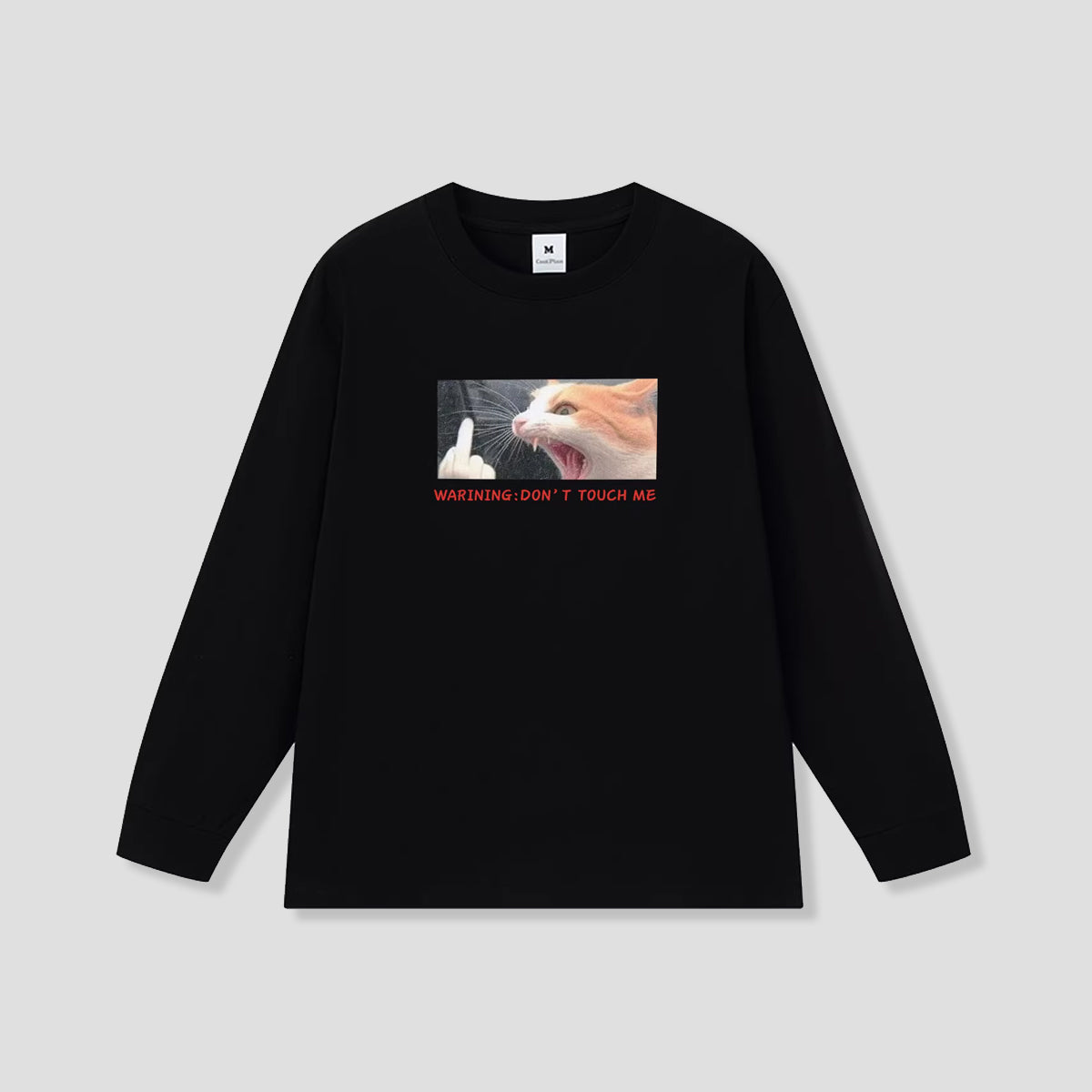 ドントタッチ キャットフォト グラフィック ロングスリーブ