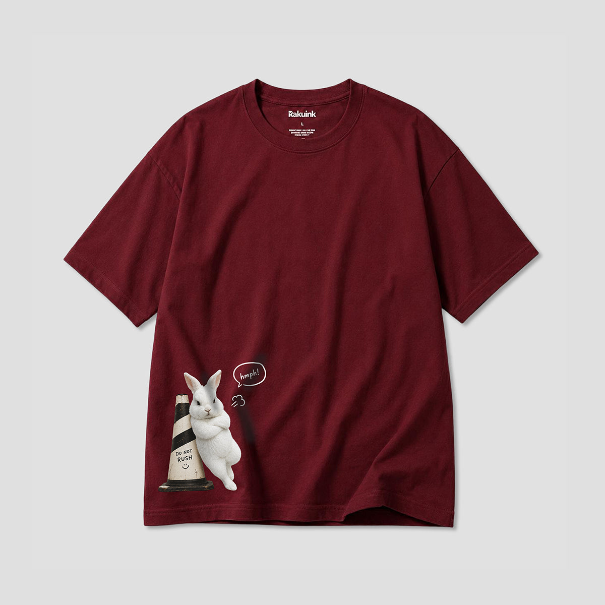 【予約】ぷくっと怒るウサギ グラフィックTシャツ