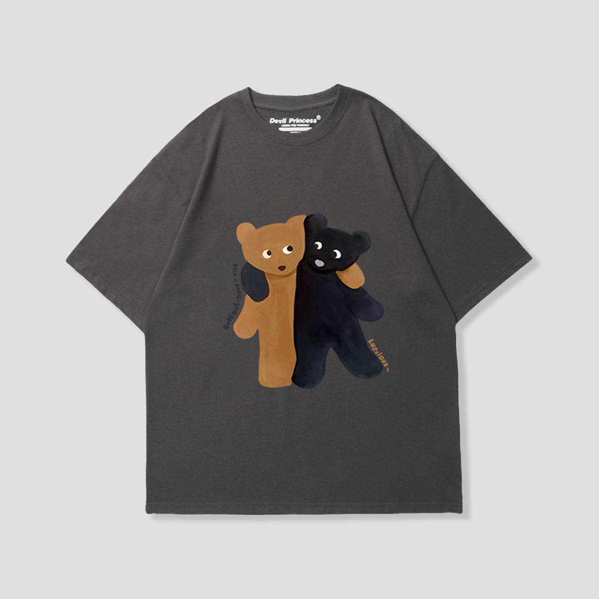 ハーフ&ハーフベア グラフィックTシャツ