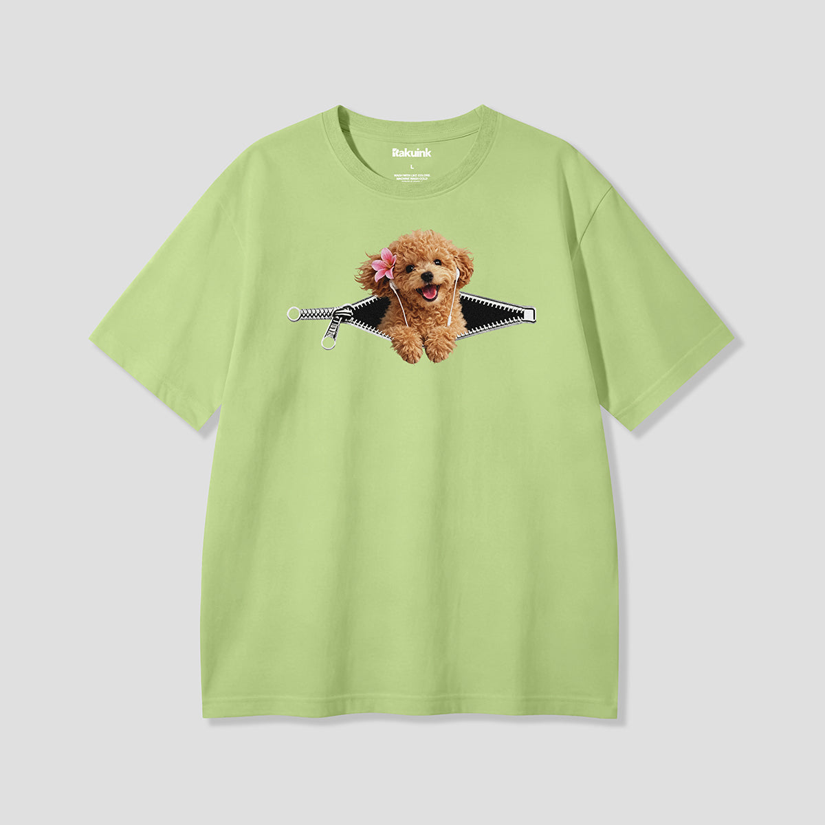 【予約】ジップフラワードッグ グラフィックTシャツ