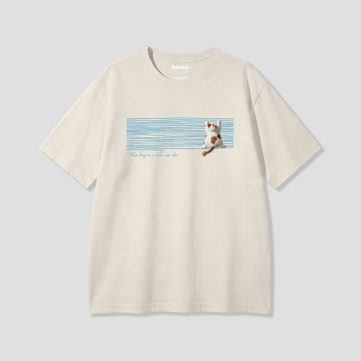 【予約】のぼれないキャット グラフィックTシャツ