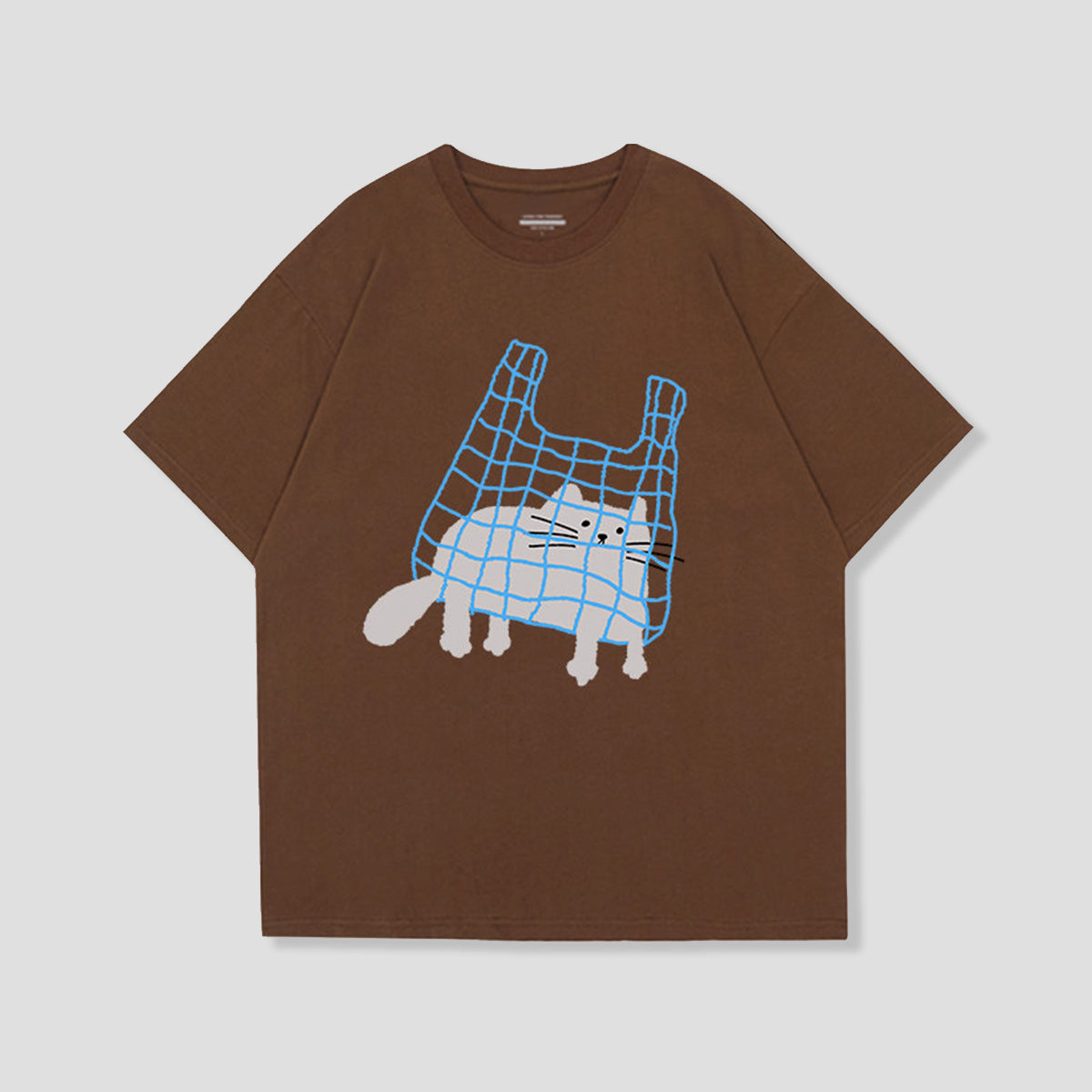 ネットバッグキャット グラフィックTシャツ