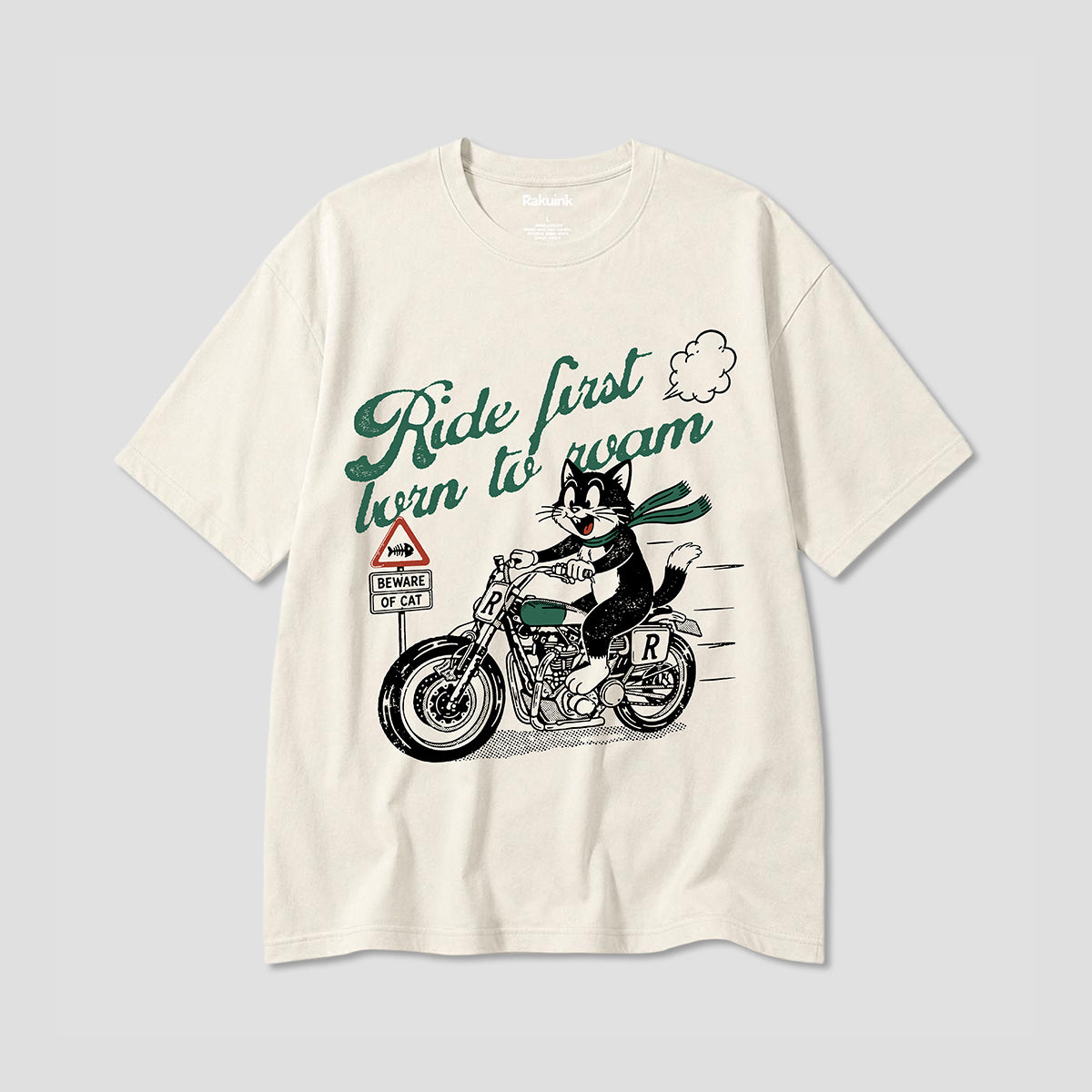 【予約】Ride First キャット グラフィックTシャツ