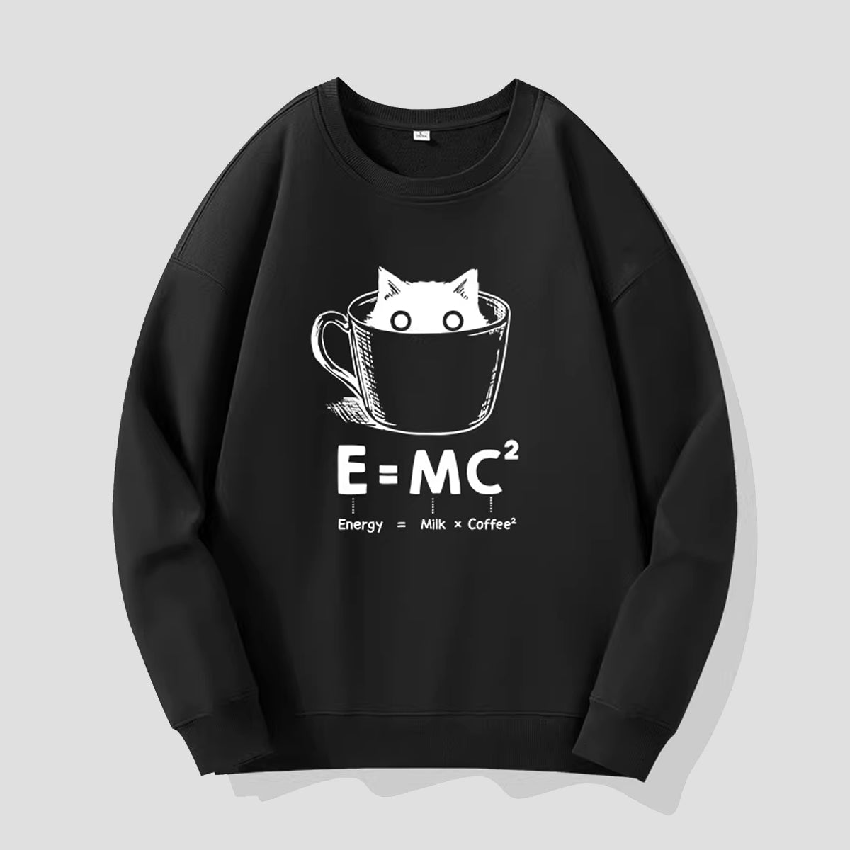 E=MC²キャットコーヒー スウェット