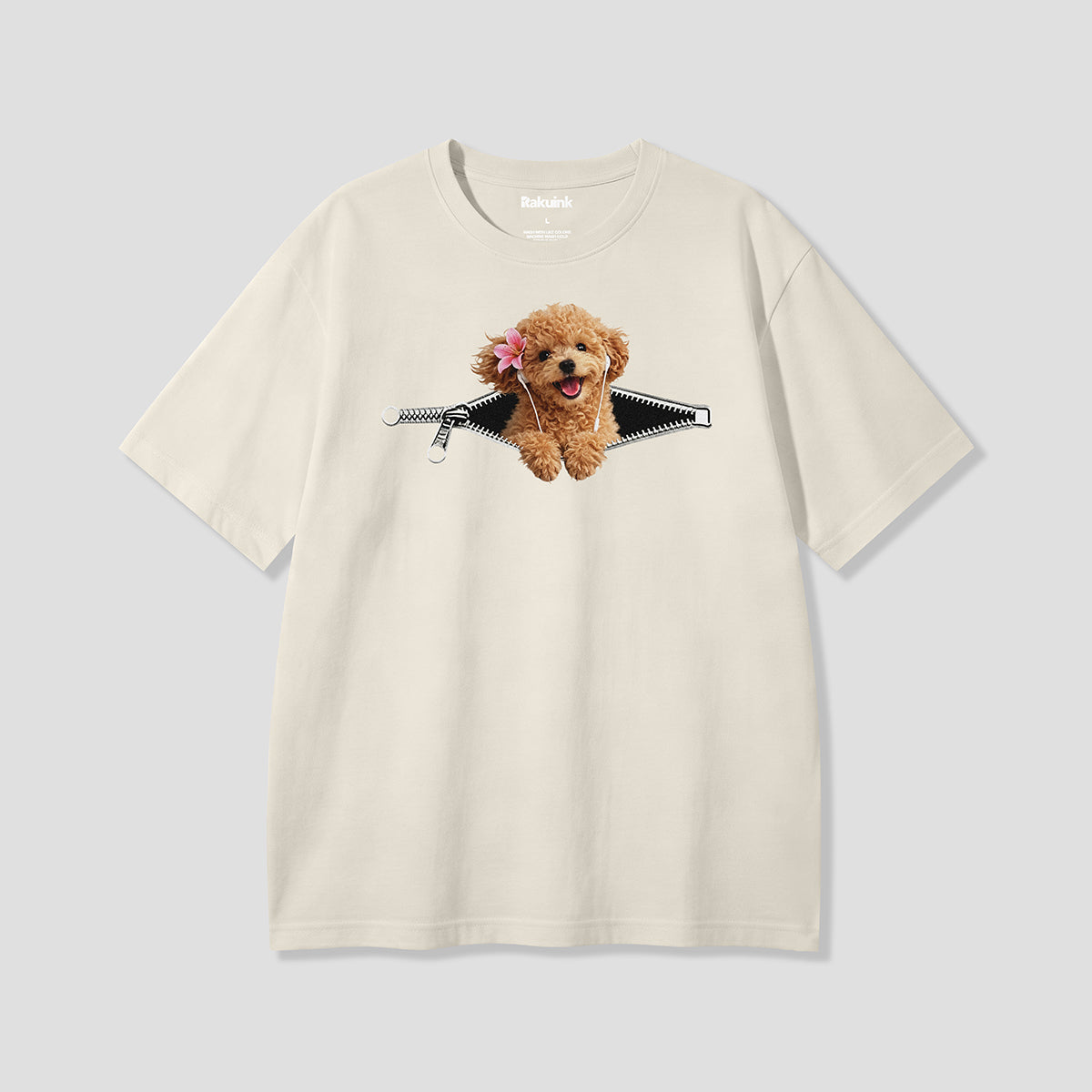 【予約】ジップフラワードッグ グラフィックTシャツ