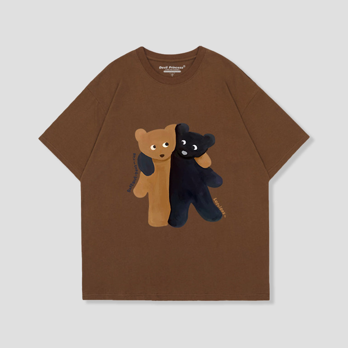 ハーフ&ハーフベア グラフィックTシャツ