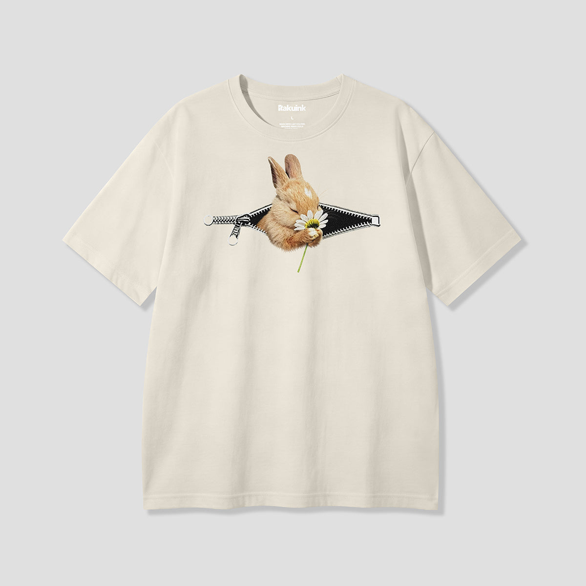 【予約】ジップフラワーラビット グラフィックTシャツ