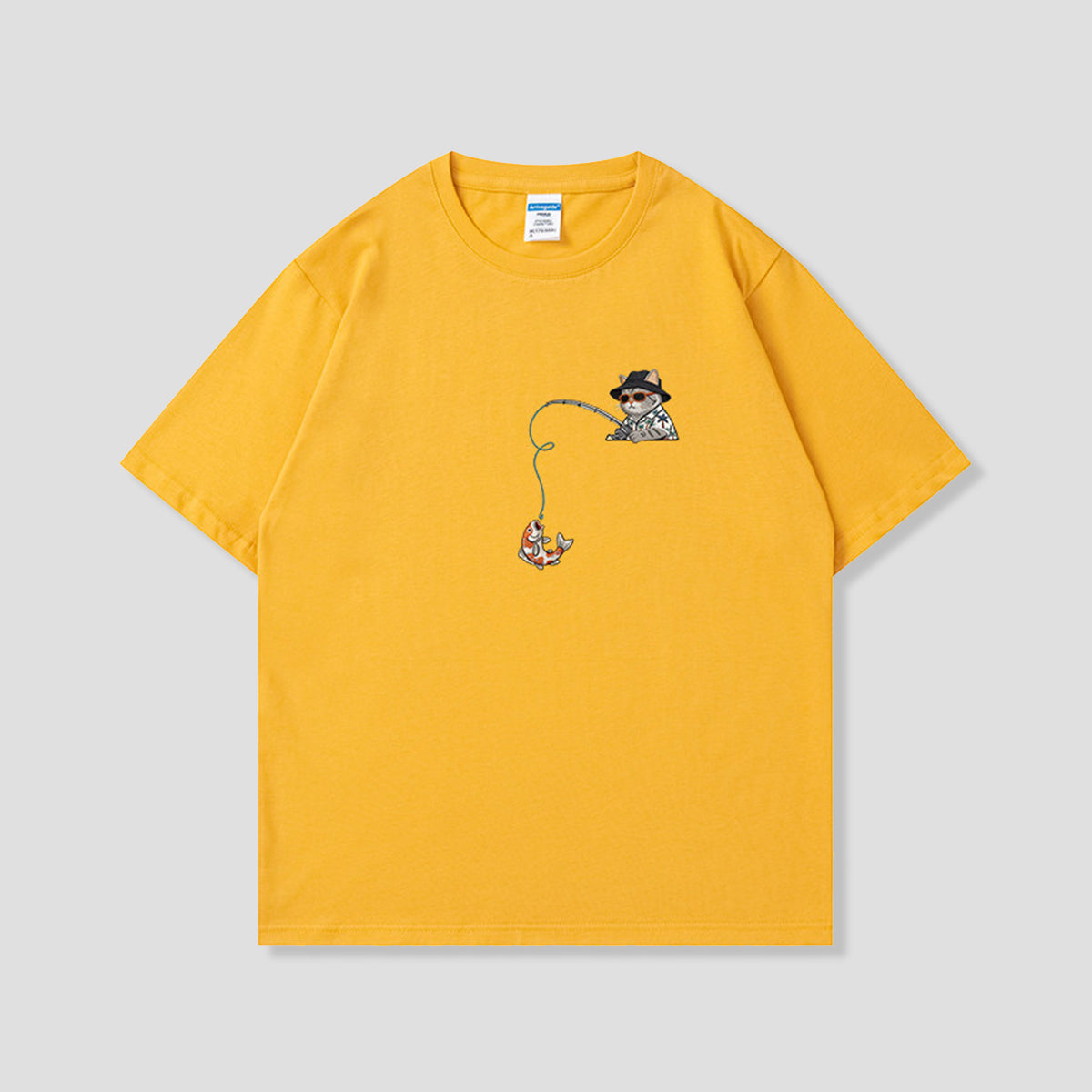 フィッシングキャット グラフィックTシャツ