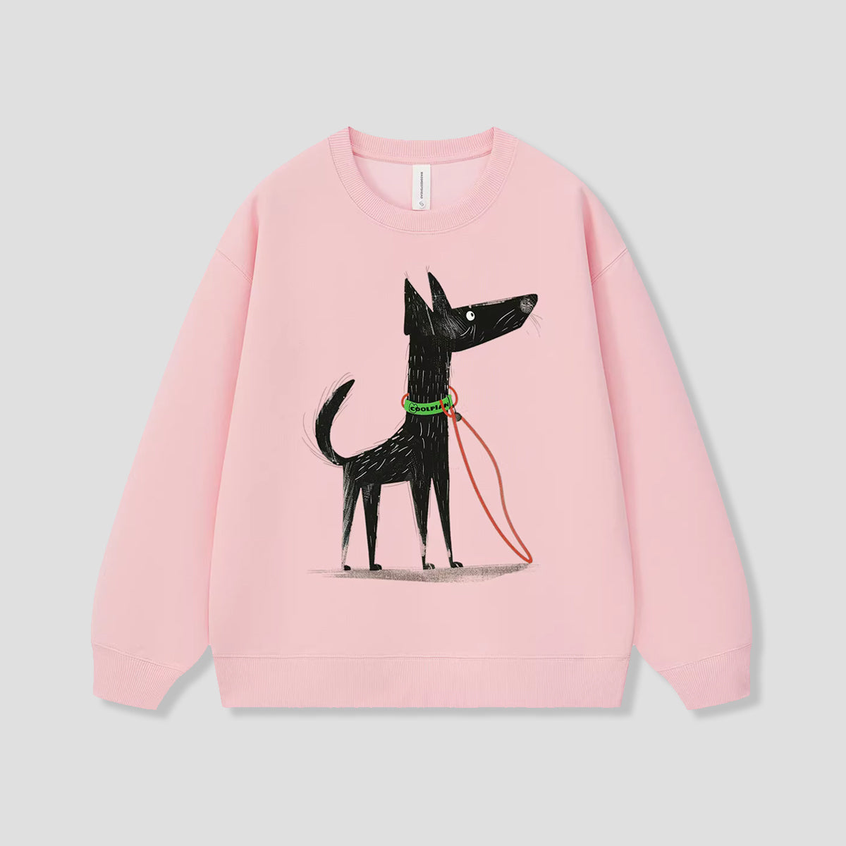 棒立ちロングドッグ グラフィック スウェット