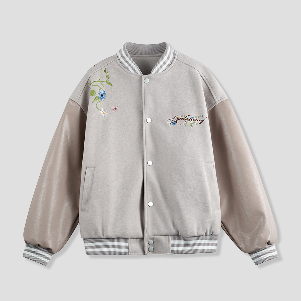 フローラルエンブロイダリー バーシティジャケット